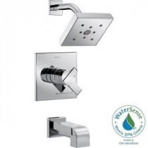 Ara 1-Handle H2Okinetic Tub and Shower Faucet Trim Kit in Chrome (Valve Not Included)
