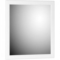 Ultraline 30 in. W x .75 in. D x 32 in. H Framed Wall Mirror in Satin White