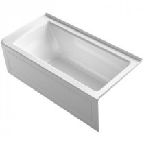 Archer 5 ft. Right Drain Soaking Tub in White with ExoCrylic