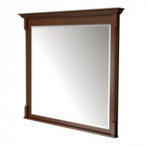 42 in. L x 48 in. W Framed Wall Mirror in Autumn Blush Stain