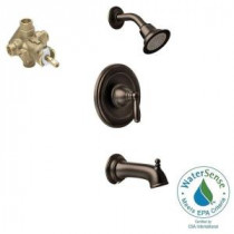 Brantford 1-Handle Posi-Temp Tub and Shower Faucet Trim Kit in Oil Rubbed Bronze - Valve Included