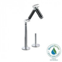 Karbon Single Hole Single-Handle Mid-Arc Vessel Bathroom Faucet with Black Tube in Polished Chrome