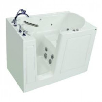 Exclusive Series 51 in. x 31 in. Walk-In Whirlpool and Air Bath Tub with Quick Drain in White