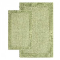 21 in. x 34 in. and 24 in. x 40 in. 2-Piece Bella Napoli Rug Set in Bottle Green
