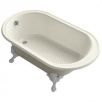 Iron Works Historic 5.5 ft. Reversible Drain Soaking Tub in Biscuit