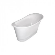 PureScape 060 5.25 ft. Acrylic Slipper Clawfoot Non-Whirlpool Bathtub in White
