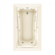 Green Tea 5 ft. x 36 in. Reversible Drain EcoSilent EverClean Whirlpool Tub with Chromatherapy in Linen