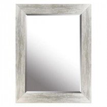 34.25 in. H x 26.25 in. W Silver Leaf Gradient Frame Beveled Mirror