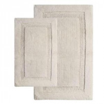 21 in. x 34 in. and 24 in. x 40 in. 2-Piece Olympia Bath Rug Set in Ivory