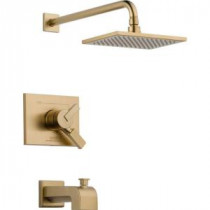 Vero 1-Handle Tub and Shower Faucet Trim Kit in Champagne Bronze (Valve Not Included)