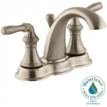 Devonshire 4 in. Centerset 2-Handle Mid-Arc Bathroom Faucet in Vibrant Brushed Bronze