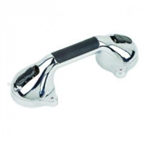 Suction Cup 12 in. Grab Bar with BactiX in Chrome