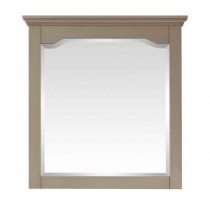 Cannes 32 in. x 30 in. W Mirror in Distressed Grey