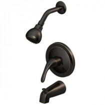 Builders 1-Handle 1-Spray Tub and Shower Faucet in Oil Rubbed Bronze