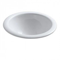 Compass Self-Rimming Bathroom Sink in White
