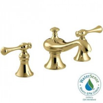 Revival 8 in. Widespread 2-Handle Low-Arc Bathroom Faucet in Vibrant Polished Brass