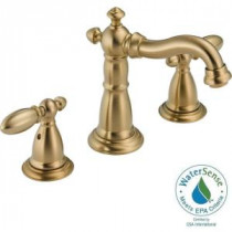 Victorian 8 in. Widespread 2-Handle High-Arc Bathroom Faucet in Champagne Bronze