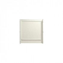 Advantage 1-1/4 in. x 63-5/16 in. x 65-1/4 in. 1-piece Direct-to-Stud Seated Shower Back Wall in Biscuit