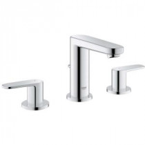 Europlus 8 in. Widespread 2-Handle Low Arc Bathroom Faucet in StarLight Chrome