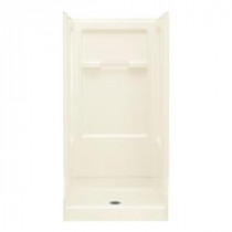 Advantage 36 in. x 73-1/4 in. 4-piece Shower Stall in Biscuit