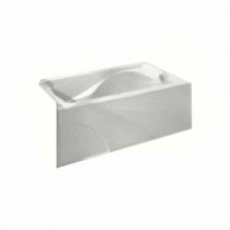 Cadet 5 ft. x 32 in. Right Drain Soaking Tub with Integral Apron in White