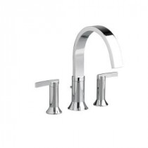 Berwick Lever 2-Handle Deck-Mount Roman Tub Faucet in Polished Chrome