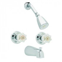 Millbridge 2-Handle 1-Spray Tub and Shower Faucet in Polished Chrome