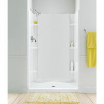 Accord 36 in. x 77 in. 1-piece Direct-to-Stud Shower Back Wall in White