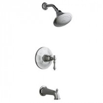 Kelston Pressure-Balancing Bath and Shower Faucet Trim in Polished Chrome (Valve Not Included)