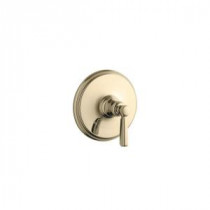 Bancroft 1-Handle Thermostatic Valve Trim Kit in Vibrant French Gold with Metal Lever Handle (Valve Not Included)