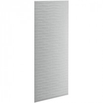 Choreograph 0.3125 in. x 32 in. x 96 in. 1-Piece Shower Wall Panel in Ice Grey with Brick Texture for 96 in. Showers