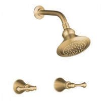 Revival 2-Handle 1-Spray Shower Faucet with Standard Showerarm and Flange in Vibrant Brushed Bronze