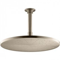1-Spray 12 in. Contemporary Round Raincan Showerhead with Katalyst Spray in Vibrant Brushed Bronze
