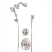 Carrington 2-Handle Shower Faucet with Hand Spray in Satin
