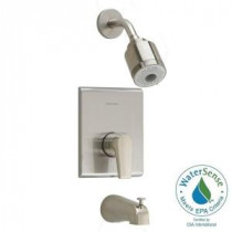 Studio 1-Handle Tub and Shower Faucet Trim Kit in Satin Nickel (Valve Sold Separately)