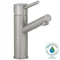 Single Hole 1-Handle Bathroom Faucet in Brushed Nickel