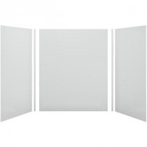 Choreograph 60in. X 42 in. x 72 in. 5-Piece Bath/Shower Wall Surround in Ice Grey Biscuit for 72 in. Bath/Showers