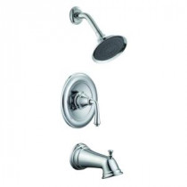 Eden Single-Handle 1-Spray Tub and Shower Faucet in Polished Chrome
