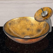 Gold and Brown Copper Shapes Vessel Sink in Multi Color