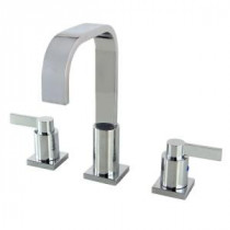 Modern 8 in. Widespread 2-Handle High-Arc Bathroom Faucet in Polished Chrome