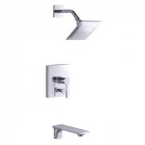Stance Rite-Temp 1-Handle Tub and Shower Faucet Trim Kit in Vibrant Brushed Nickel (Valve Not Included)