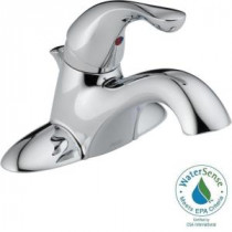 Classic 4 in. Centerset Single-Handle Bathroom Faucet in Chrome with Metal Pop-Up