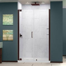 Elegance 56-1/4 to 58-1/4 in. x 72 in. Semi-Framed Pivot Shower Door in Oil Rubbed Bronze