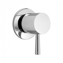 Serin Lever 1-Handle Wall Mount On/Off Volume Control Valve Trim Kit in Polished Chrome