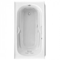 Santa Clara 5 ft. Right Drain Acrylic Whirlpool Tub with Heater in White
