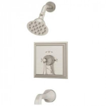Canterbury Single-Handle 1-Spray Tub and Shower Faucet with Integrated Diverter in Satin Nickel