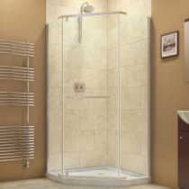 Prism 38-1/8 in. x 38-1/8 in. x 72 in. Pivot Shower Enclosure in Brushed Nickel