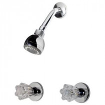 07 Series 2-Handle 1-Spray Shower Faucet in Polished Chrome