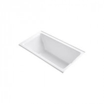 Tea-For-Two 5.5 ft. Right-Hand Drain with Integral Flange Cast Iron Bathtub in White