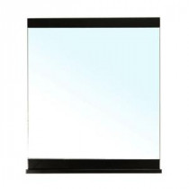 Clogher 37 in. L x 28 in. W Solid Wood Frame Wall Mirror in Black